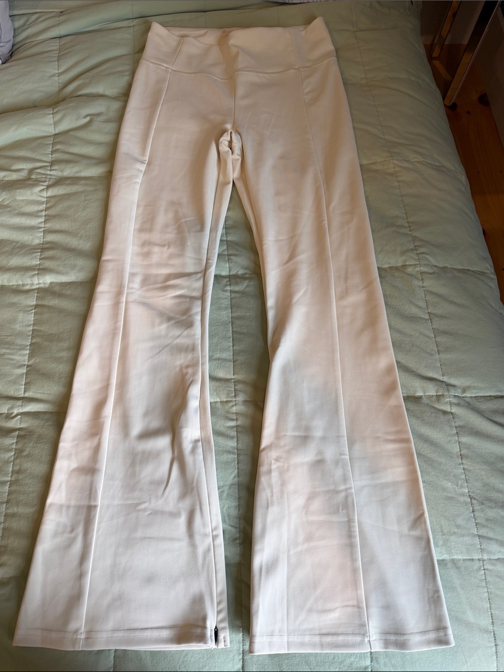 Cream Ponte Flare Pants